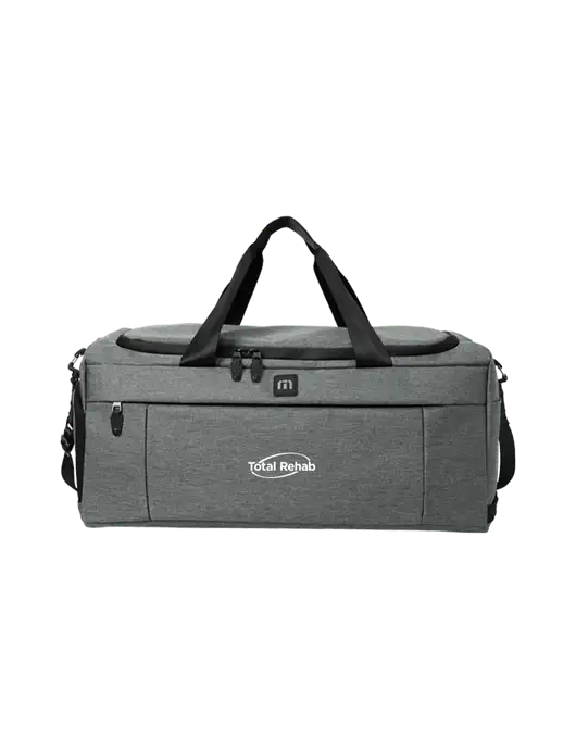 TravisMathew Dark Grey Heather Duration Duffel w/Total Rehab Logo