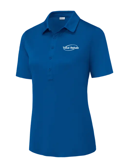 True Royal Womens Posi-UV Pro Polo w/Total Rehab Logo