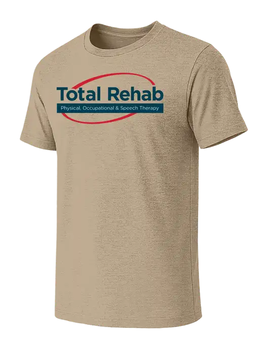 BELLA+CANVAS Heather Tan CVC Short Sleeve Tee w/Total Rehab Logo