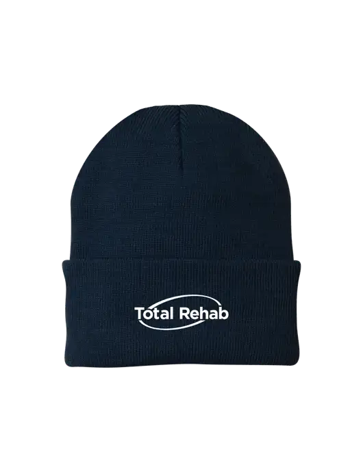 Navy Knit Cap w/Total Rehab Logo