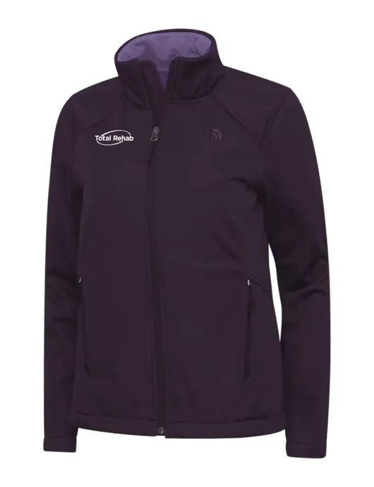 North Face Light Plum Womens Ridgewall Soft Shell Jacket w/Total Rehab Logo