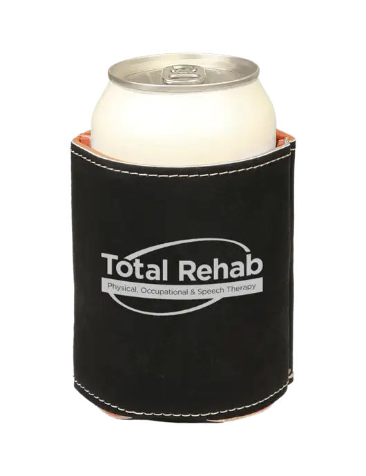 Black Leatherette Beverage Holder w/Total Rehab Logo
