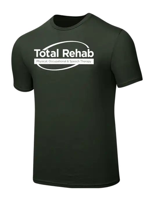 Seriously Soft Dark Olive T-Shirt w/Total Rehab Logo