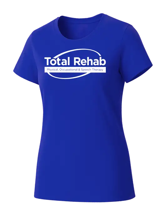 Womens Seriously Soft Royal T-Shirt w/Total Rehab Logo