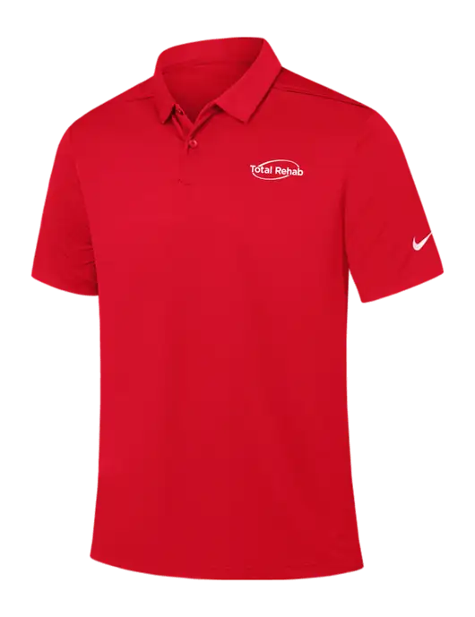 Nike Red Dry Essential Solid Polo w/Total Rehab Logo