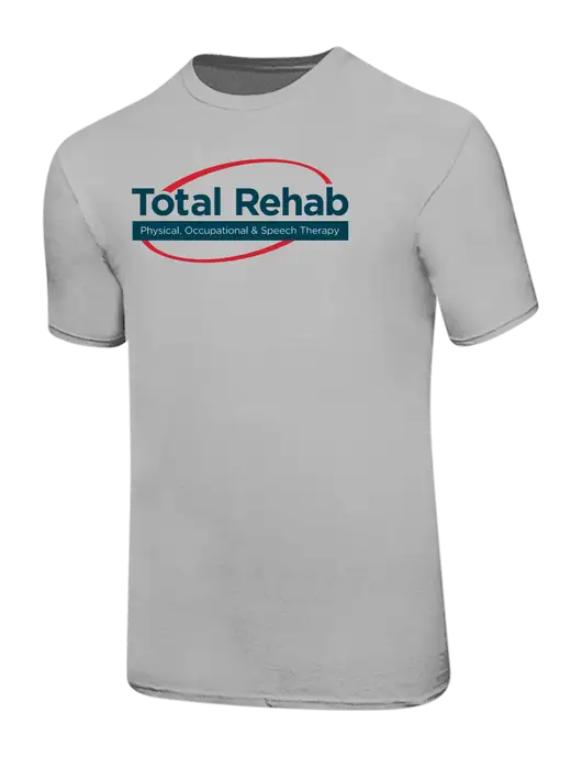 Ring Spun Silver 4.5 oz T-Shirt w/Total Rehab Logo