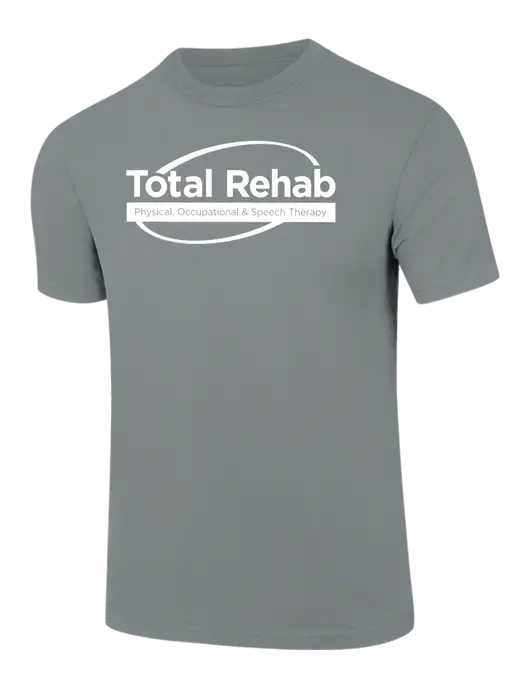 Comfort Colors 6.1 oz Medium Grey Heavyweight Ring Spun T-Shirt w/Total Rehab Logo
