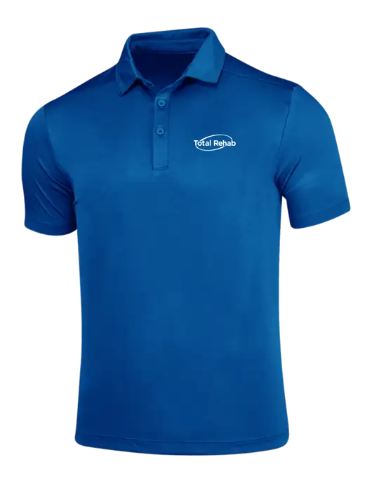 True Royal Posi-UV Pro Polo w/Total Rehab Logo