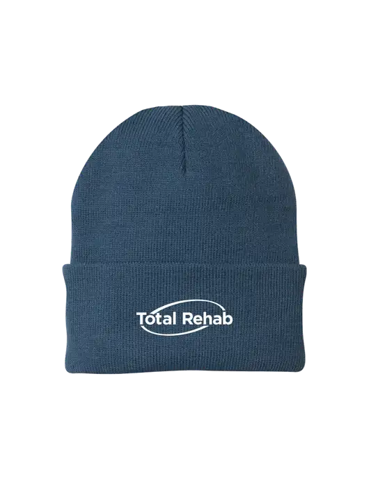 Dark Slate Knit Cap w/Total Rehab Logo
