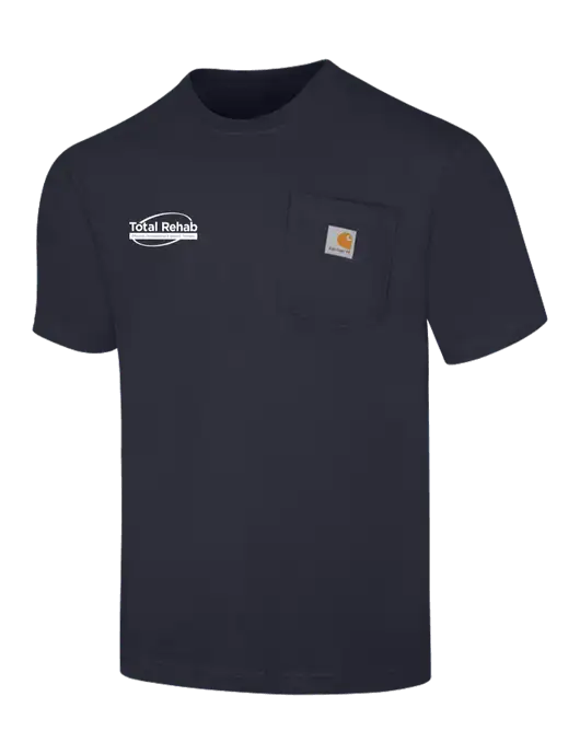 Carhartt Workwear Dark Navy Pocket Short Sleeve T-Shirt w/Total Rehab Logo