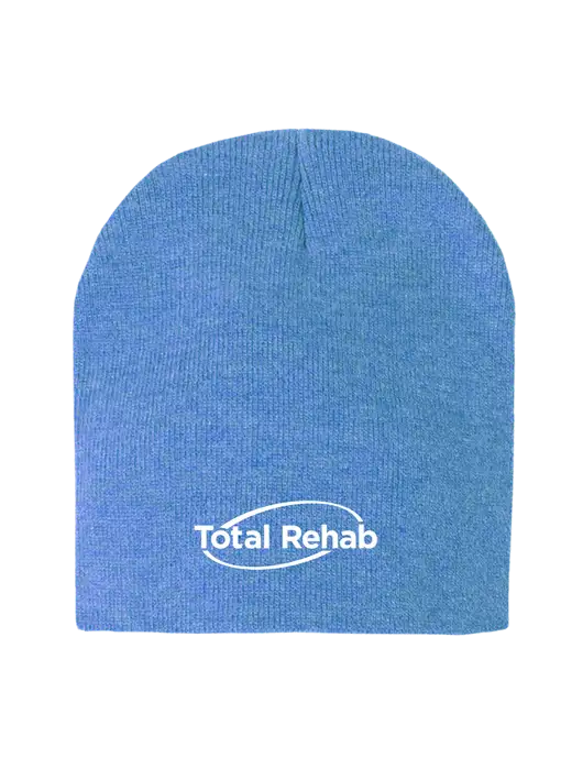 Royal Heather Element Knit Beanie w/Total Rehab Logo