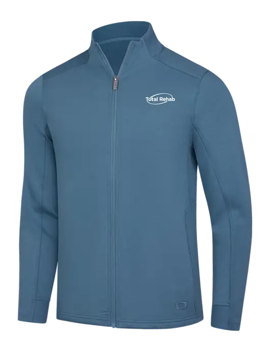 OGIO Light Slate Blue Transcend Full-Zip w/Total Rehab Logo