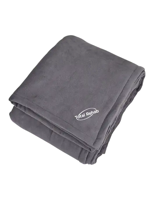 Mountain Lodge Hearth Grey Blanket  w/Total Rehab Logo