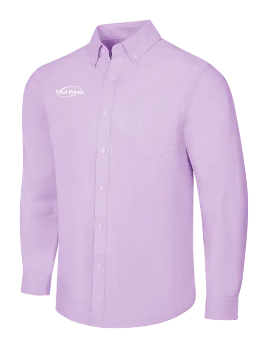 Soft Purple SuperPro Oxford Shirt w/Total Rehab Logo
