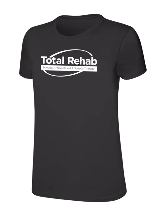 Womens Ring Spun Charcoal 4.5 oz T-Shirt w/Total Rehab Logo