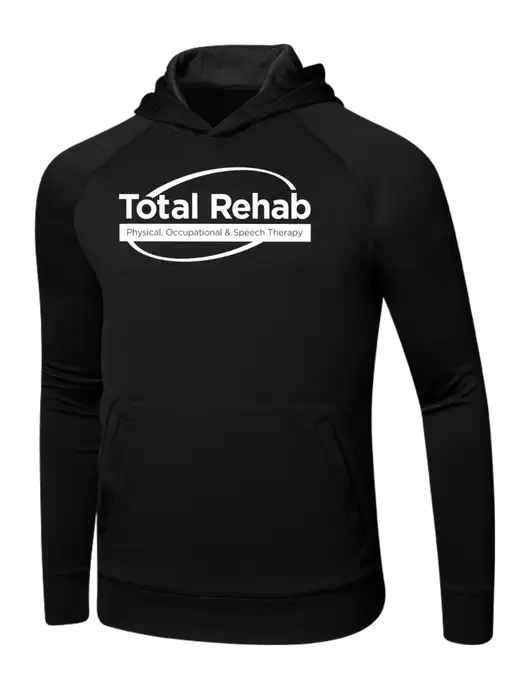 Tech Black Fleece Hooded Sweatshirt w/Total Rehab Logo