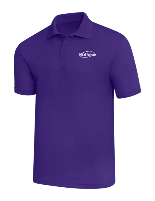 Purple PosiCharge RacerMesh Polo w/Total Rehab Logo