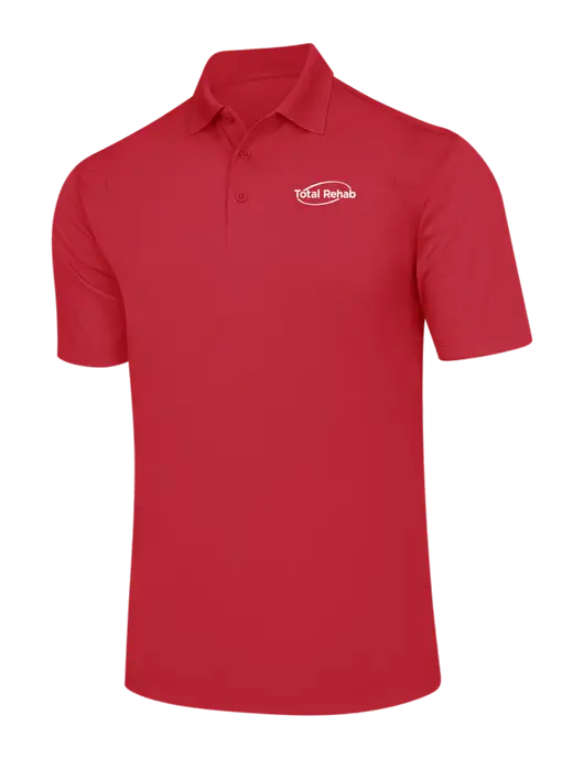 Red Micropique Sport-Wick Polo w/Total Rehab Logo