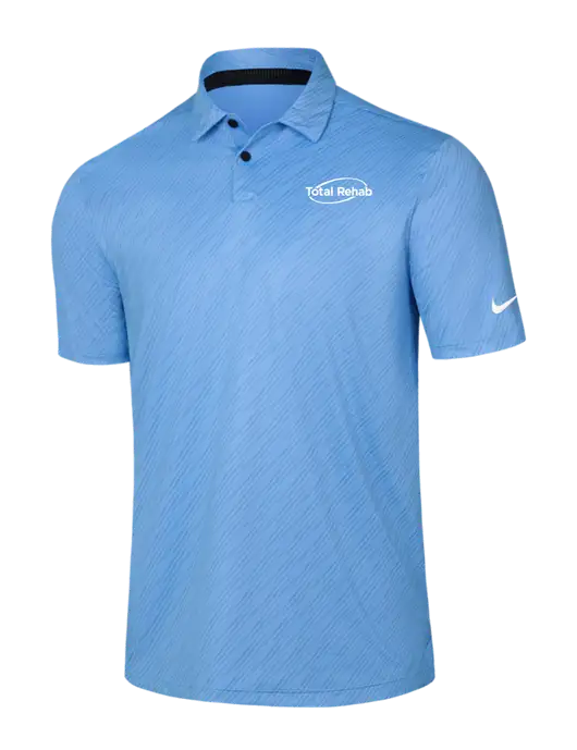 Nike Light Blue Vapor Dash Polo w/Total Rehab Logo
