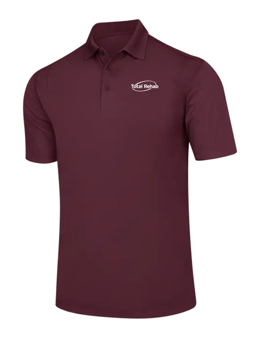 Maroon Micropique Sport-Wick Polo w/Total Rehab Logo