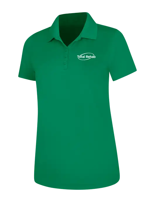 Kelly Green Womens Dry Zone UV Mesh Polo w/Total Rehab Logo