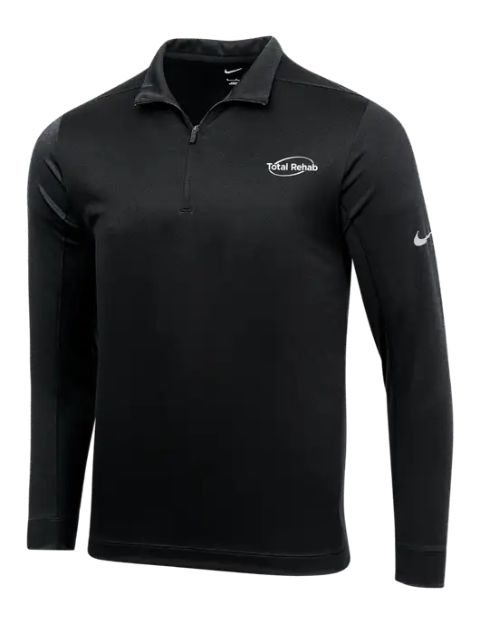 NIKE Black Dry 1/2 Zip Cover-Up w/Total Rehab Logo