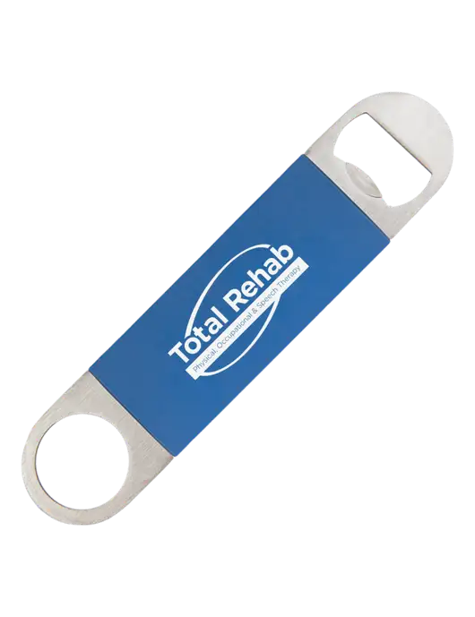 Royal Bottle Opener with Silicone Grip w/Total Rehab Logo