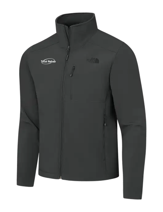 The North Face Dark Medium Grey Apex Barrier Soft Shell Jacket w/Total Rehab Logo