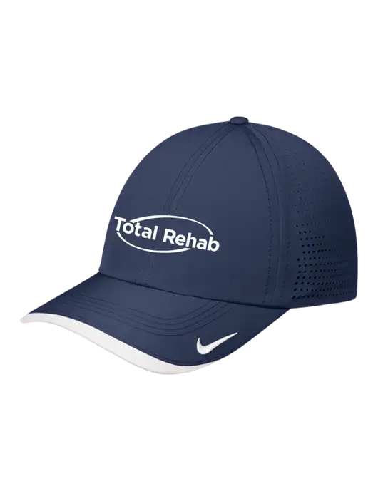 Nike Navy/White Dri-FIT Perforated Performance Cap w/Total Rehab Logo