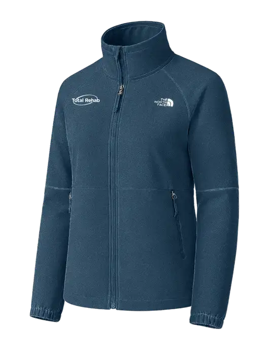The North Face Womens Light Navy Barr Lake Soft Shell Jacket w/Total Rehab Logo