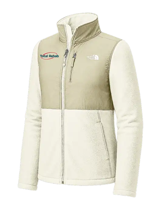The North Face Womens Ivory/Tan Highest Peak Full-Zip Fleece Jacket w/Total Rehab Logo