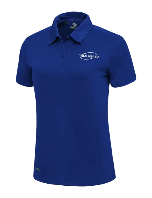 Adidas Dark Royal Womens Ultimate Solid Polo w/Total Rehab Logo