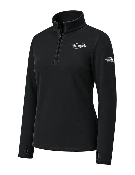 The North Face Womens Black Ambition 1/4-Zip  w/Total Rehab Logo