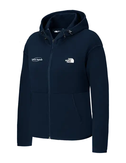 The North Face Womens Dark Navy Double-Knit Full-Zip Hoodie w/Total Rehab Logo