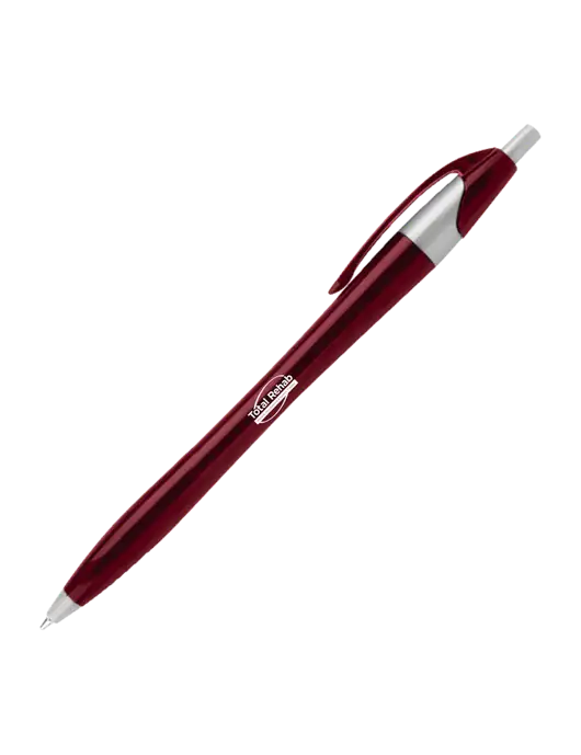 Novella Maroon/Silver Corporate Pen - Blue Ink w/Total Rehab Logo