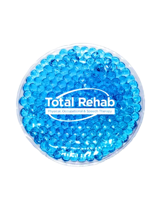 Royal Blue Hot & Cold Gel Bead Packs w/Total Rehab Logo