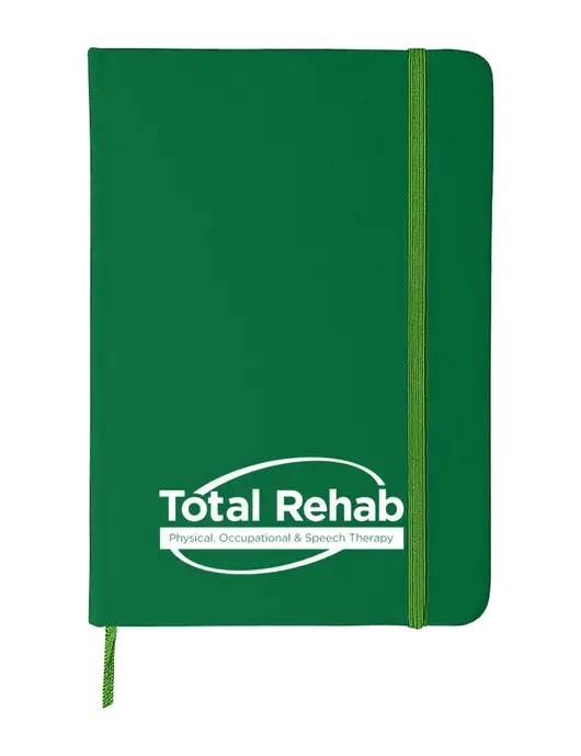 Medium Green Comfort Touch Bound Journal 5" X 7" w/Total Rehab Logo