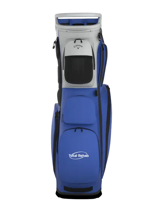 Callaway Fairway 14 Royal/Silver Stand Golf Bag w/Total Rehab Logo