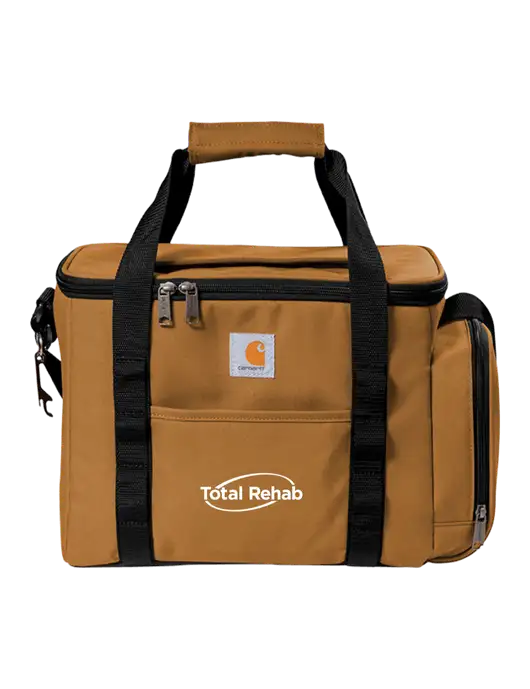 Carhartt Light Brown Duffel 36-Can Cooler w/Total Rehab Logo